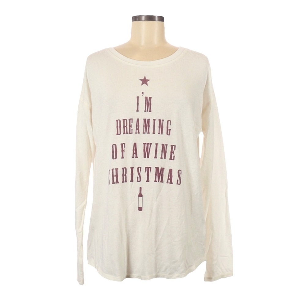 🌺 Signorelli I’m Dreaming of a Wine Christmas Soft Cozy Sweater Size M